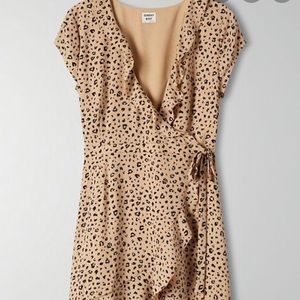 Sunday Best Aritzia leopard wrap dress